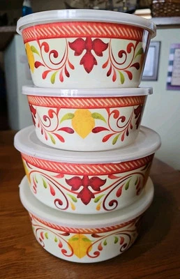 Набор чаш для хранения лимон с крышками - Изображение 1 из 4