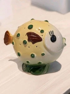 Vintage MCM Puffer Fish Tooth Pick Appetizer Holder Anthropomorphic 1950s-60s 5" - Picture 1 of 15