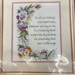 Needle Treasures FRIENDSHIP VERSE Counted Cross Stitch KIT #02602 NIP - Picture 1 of 8