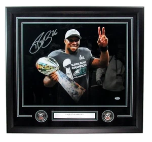Saquon Barkley Signed/Auto 16x20 Photo Eagles Super Bowl LIX Framed PSA 194062 - Picture 1 of 4