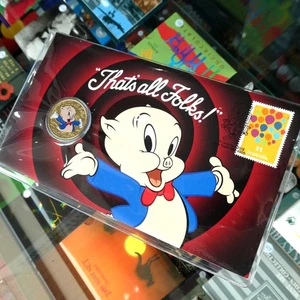 2019 Tuvalu $1 Looney Tunes Porky Pig PNC - Picture 1 of 1