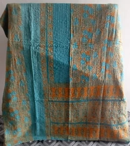 Edredón Kantha de retazos ropa de cama india colcha edredón manta tiro - Imagen 1 de 2