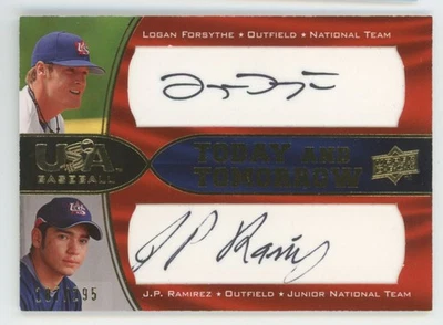 Logan Forsythe J.P. Ramirez 2008 Upper Deck Today & Tomorrow Auto /295 #TT-11 - Image 1 of 3