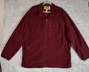 The Foundry Supply Co. Herren Fleecejacke mit durchgehendem Reißverschluss Größe 3XLT burgunderrot - Bild 1 von 5