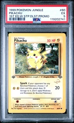 1999 Jungle Pikachu W Stamp Duelist Promo #60 1st Edition Non-Holo PSA 5 - Image 1 of 2