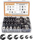 52pcs Cable Clamps Assortment Kit 304 Stainless Steel Rubber Cushion Pipe Clamps