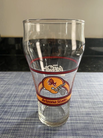 Vintage Arizona State Sun Devils Football NCAA Coca-Cola Collectible Glass Cover