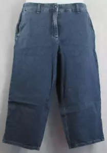 Karen Scott Women's Partial Elastic Waist Denim Capri Pants, Overcast Blue, 12 - Picture 1 of 2