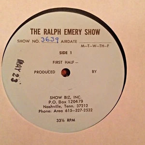RADIO SHOW: RALPH EMERY SHOW 5/23/81 T.G. SHEPPARD  GUEST CO HOST 1 HRS,1 LP - Picture 1 of 2
