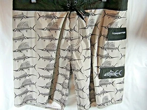 Tormenter Board Shorts Trunks Beach Swim Surf Mens Sz 38 Bill Fish Bones Skate - Picture 1 of 9