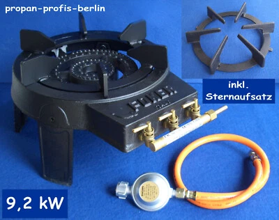 WOK-Kocher 9,2 kW FOKER mit zusätzlichen Sternaufsatz, Hockerkocher aus Italien - Bild 1 von 2