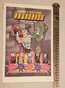 Become A Video Game Superstar Book RARE Advertisement - Picture 1 of 2