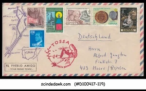 SPAIN / TOSSA COSTA BRAVA - AIR MAIL ENVELOPE TO GERMANY with Stamps - Picture 1 of 1