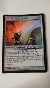 SWORD OF FIRE AND ICE FOIL SIGNED ENGLISH NM MTG - Imagen 1 de 2