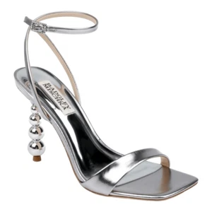 Sandalia de aguja Badgley Mischka Marca Ivette II Plateada Metálica Talla 6.5 - Imagen 1 de 9