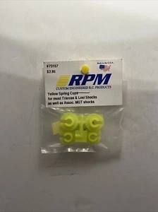 NEW VINTAGE RPM Yellow Spring Cups For Most Traxxas Losi & Associated MGT Shocks - Picture 1 of 1