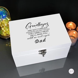 Urna de recuerdo personalizada para cenizas de cremación humana caja de ataúd de madera grabada - Imagen 1 de 6