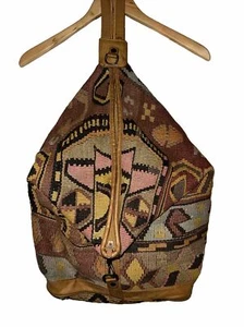 RARA Mochila Eslingback Kilim Artesanal Hecha a Mano por Durusel Estambul Turquía Usada en Excelente Condición - Imagen 1 de 12