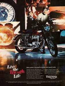 1968 Triumph Bonneville T120R Motorcycle Original Color Ad - Picture 1 of 1