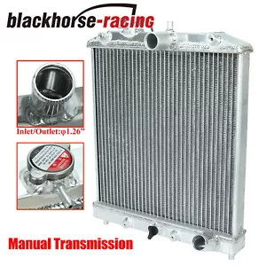 26mm Aluminum Racing Radiator For 92-00 Honda Civic Del Sol Integtra EG EK MT - Picture 1 of 12