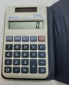 Vintage SHARP ELSI Mate EL-376 G Calculator Solar - Picture 1 of 3