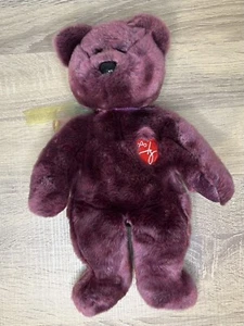 Ty Beanie Buddy 2000 Signature Bear 14 Zoll lila Plüschtier Stofftier Teddybär - Bild 1 von 10