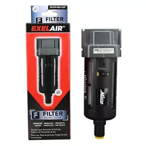 Filtro de aire EXELAIR® FRL - 1/4" NPT - Cuenco de policarbonato, flotador automático/revestimiento - Imagen 1 de 5
