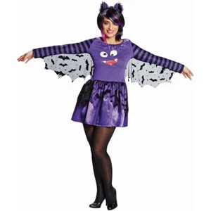 FUNNY FLEDERMAUS KOSTÜM DAMEN # Halloween Karneval Hexe Vampir Kleid Gr. 32 XS - Bild 1 von 1
