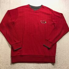 Illinois State Redbirds Sweatshirt Mens Medium Red Pullover Cotton Blend