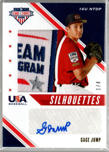 2020 USA Baseball S S Silhouettes Sig Jerseys Patch #139 Gage Jump Auto Patch /4
