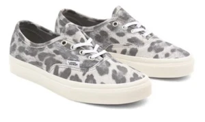 VANS Leopard Print Sneakers Womens 8.5 Shoe Authentic Animal Hairy Suede Texture - Picture 1 of 11