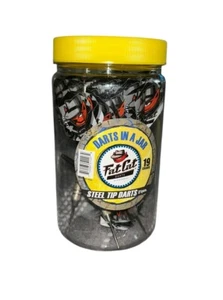 FAT CAT DARTS IM GLAS, 19 GRAMM, STEEL TIP DARTS, NEUWARE, 21 DARTS - Bild 1 von 3