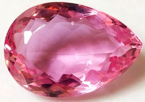 AAA+ 66.60 Ct. Large Pink Tourmaline Pear Cut Loose Gemstone Gift For Women/Her - Picture 1 of 6