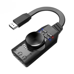 7.1Channel External USB Computer Game Sound Card for PUBG 3.5mm USB Adapter - Picture 1 of 6