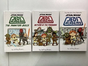Star Wars Jedi Academy Book Lot Return Of the Padawan Jedi Phantom Bully HC - Imagen 1 de 3