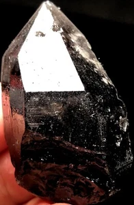 34g Natürliches Schwarzes RAUCHIGES Skelett Elestial Quartz Kristallspitze & Phantom s578 - Bild 1 von 5