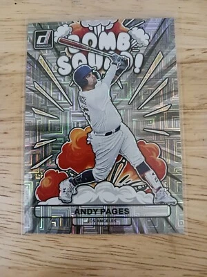 2023 Donruss Andy Pages Bomb Squad Vector Parallel Dodgers - Image 1 of 2