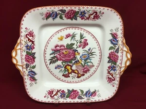 Antique Wedgwood X6641 9" Square Cake Plate Hand Painted - Picture 1 of 3