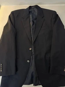 IZOD navy blue wool Blazer Sport Coat 2 button Men's 38R - Picture 1 of 4