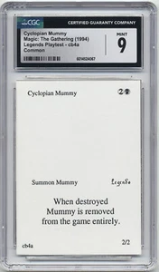 Graded Cyclopian (Cyclopean) Mummy CGC 9 MINT Legends Playtest 1994 MTG Magic! - Picture 1 of 2
