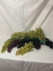 Fake Fruit Grapes Colorful lot of 7