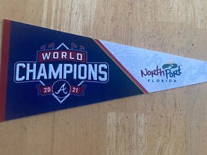 MLB Atlanta Braves 2021 World Series Champions Team mini-pennant North Port - Picture 1 of 4