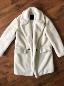 C&A FAUX FUR TEDDYMANTEL PLÜSCHMANTEL WEISS BLOGGER Gr. 38 NEUW.!! TOP!!! - Bild 1 von 4