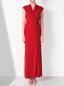 John Lewis drapiertes Twist-Taillenkleid, Himbeerrot - Brandneu mit Etikett UK Größe 16 UVP £120 - Bild 1 von 4