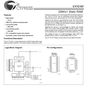 CY7C197-35PC SRAM 256K 24PIN DIP - Picture 1 of 1