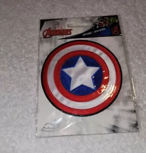 MARVEL Comics BIG Applique CAPTAIN AMERICA SHIELD Iron-On 3" Embroidered - Picture 1 of 1