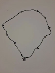 Hand-made Purple Beaded Star Necklace - Picture 1 of 4