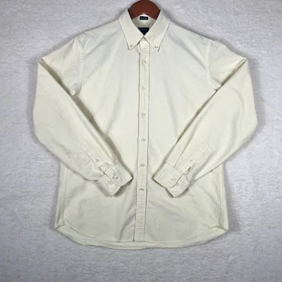 Camisa J Crew Para Hombre Grande Amarilla Ajuste A Medida Manga Larga Algodón Abotonada Foto 1 de 4