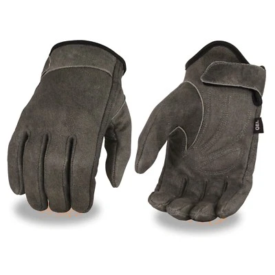 Guantes de cuero gris envejecido Milwaukee para hombre con palma de gel y correa para muñeca**MG7511 Foto 1 de 2