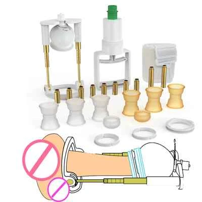 Dispositivo estirador de pene masculino extensor de pene alargamiento tracción flexión cinturón de piernas Foto 1 de 4